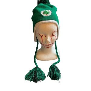 NWOT Celtics Tassel Fashion Knit Beanie Hat Ski Cap Pom Toque One Size Green